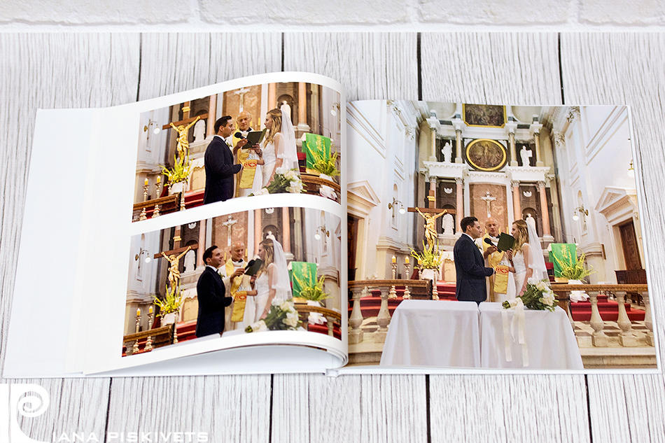 Exclusive wedding photo book, photo album of your wedding, church ceremony, marriage registration. What does a wedding photo book look like? How much does a photo book cost? Cost of a photo book. Wedding photo report. Wedding photographer in Warsaw, Wroclaw, Krakow, Poland. 