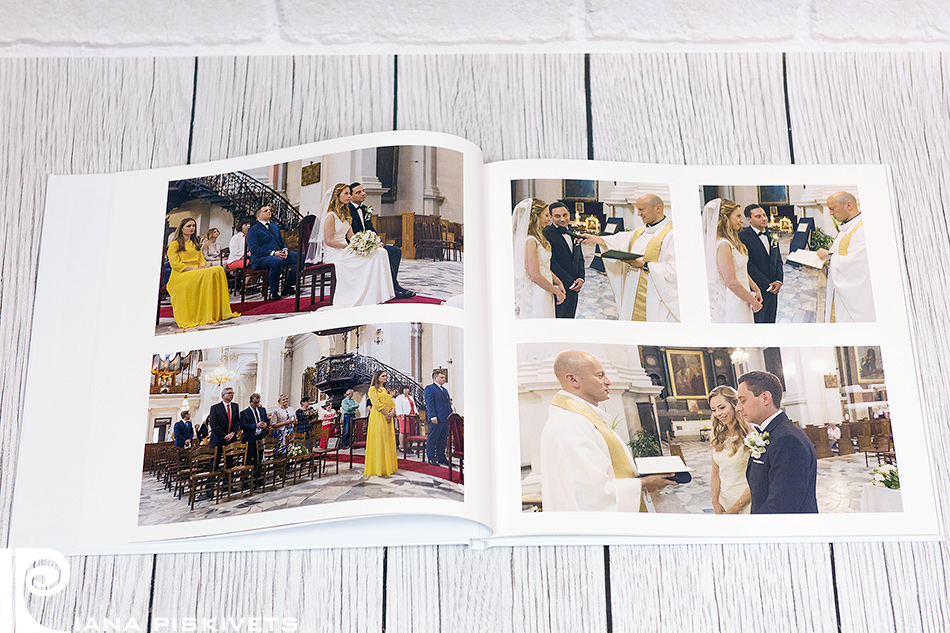 A wedding photo book is a masterpiece of a photographer or a final result of photo report of church ceremony and marriage registration, which can be viewed by turning over leaves of a photo book with pictures printed on the highest quality photographic paper.