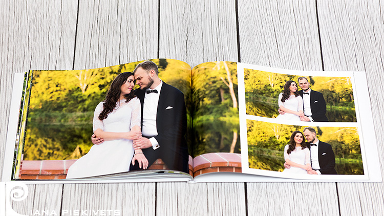 A photo book tells about the day of your wedding, creates a comprehensive sequence of events of the day and conveys the mood. This is so wonderful and easy: you just open a wedding photo book and, flipping through its pages, remember with a smile on your face, as you, having already been a husband and a wife, sealed your signatures with a bridal kiss, how joyfully you came out of church, or hand in hand ran out of civil registry office, or solemnly put wedding rings on fingers, posed in front of camera during a wedding walk, popped champagne and smiled to photographer, as you together divided your wedding loaf in a restaurant, trying, of course, to grab a larger piece, and had your first wedding dance forgetting with excitement all motions previously learned with choreographer! But these little failures can be forgiven, because this day is the most exciting and happy!