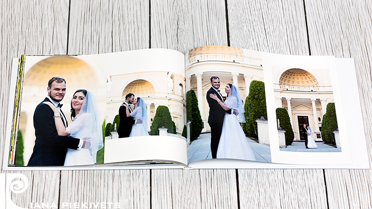 A photo book tells about the day of your wedding, creates a comprehensive sequence of events of the day and conveys the mood. This is so wonderful and easy: you just open a wedding photo book and, flipping through its pages, remember with a smile on your face, as you, having already been a husband and a wife, sealed your signatures with a bridal kiss, how joyfully you came out of church, or hand in hand ran out of civil registry office, or solemnly put wedding rings on fingers, posed in front of camera during a wedding walk, popped champagne and smiled to photographer, as you together divided your wedding loaf in a restaurant, trying, of course, to grab a larger piece, and had your first wedding dance forgetting with excitement all motions previously learned with choreographer! But these little failures can be forgiven, because this day is the most exciting and happy!