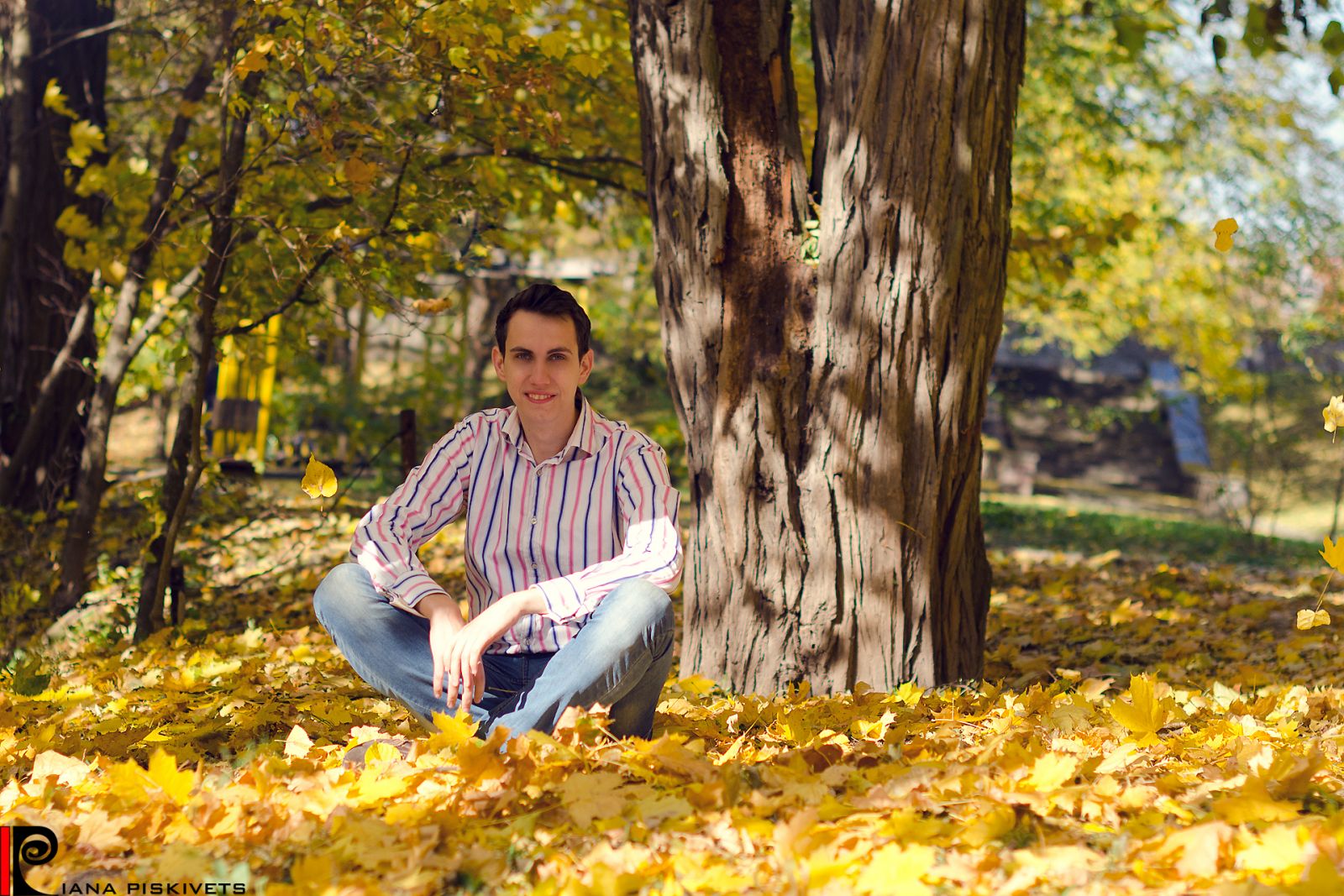 Interesting ideas for autumn photoshoot boys girls child autumn photo shoot photo shoot outdoors in the park Yellow leaves photosite pose idea lessons article on website photos professional photographer abroad photoset pictures photos leaf autumn leaves in the park